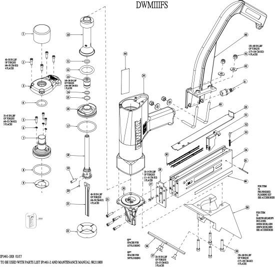 DEWALT Ersatzteile DWMIIIFS Typ: 17030000 and Higher QU