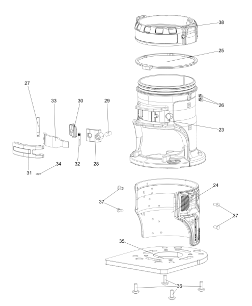 DEWALT Ersatzteile DCW600B Typ: 1 QU