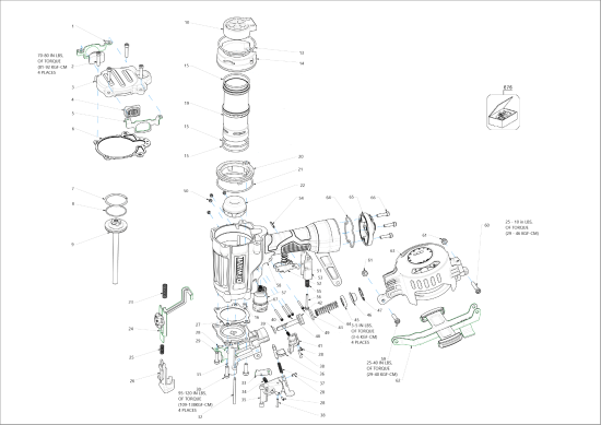 DEWALT Ersatzteile DW45RN Typ: 20057001 and Higher QU