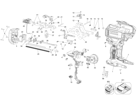 DEWALT Ersatzteile DCN45RNB Typ: 1 QU
