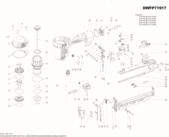 DEWALT Ersatzteile PIN NAGLER DWFP71917 Typ: 20003001 and higher QU