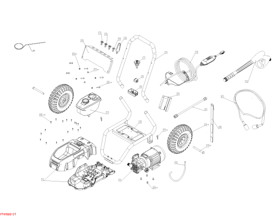 DEWALT Ersatzteile HOCHDRUCKREINIGER DWPW2400 Typ: 1 QU