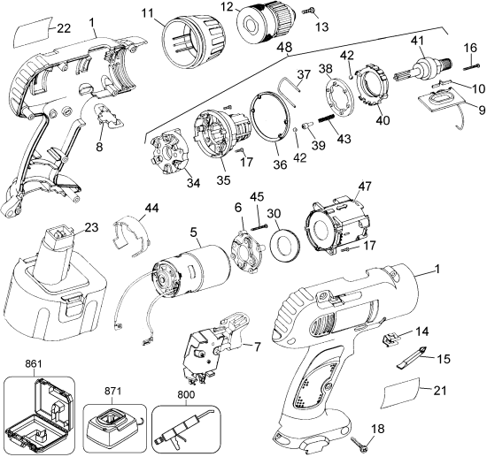 DEWALT Ersatzteile DW954K2 Typ: 1 QW