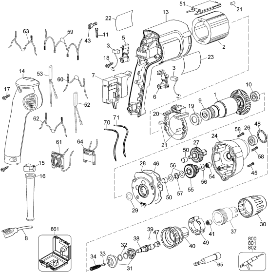 DEWALT Ersatzteile SCHRAUBENDREHER DW263K Typ: A1 QS