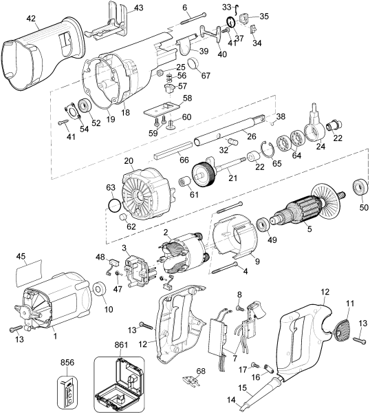 DEWALT Ersatzteile DW302K Typ: 1 QS