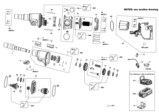 DEWALT Ersatzteile KERNBOHRER DCD150NK Typ: 1 XJ
