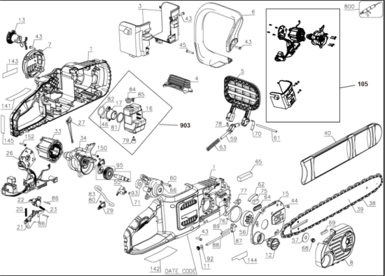 DEWALT Ersatzteile DCCS670B Typ: 2 QU