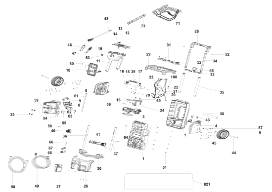 DEWALT Ersatzteile HOCHDRUCKREINIGER DCMPW1600N Typ: 1 XJ