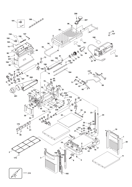 DEWALT Ersatzteile HOBEL-SPANNTIEFEN DW733 Typ: 11 QS