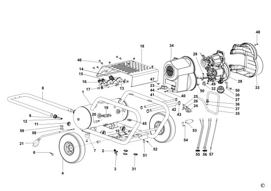 DEWALT Ersatzteile KOMPRESSOR DPC17PS Typ: 1 QS
