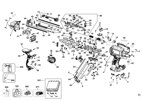 DEWALT Ersatzteile NAGLER DCN930P2 Typ: 1 QW