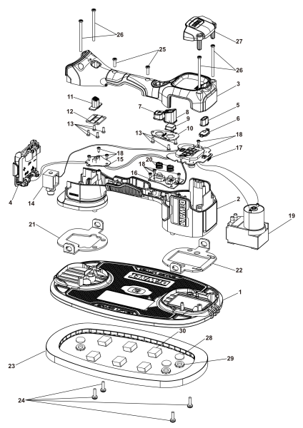 DEWALT Ersatzteile VAKUUMHEBER DCE592B Typ: 1 QUCA