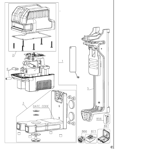 DEWALT Ersatzteile DW0825LG Typ: 1 QU