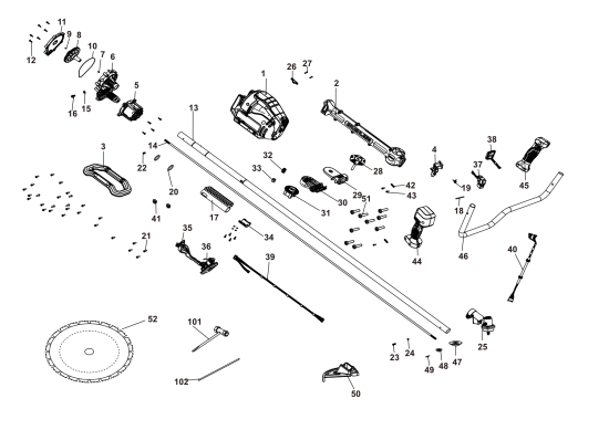 DEWALT Ersatzteile BÜRSTENSCHNEIDER DCBS681B Typ: 1 QU
