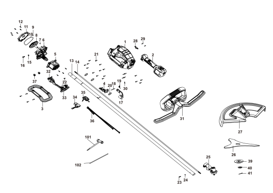 DEWALT Ersatzteile BÜRSTENSCHNEIDER DCBS681B Typ: 1 QU