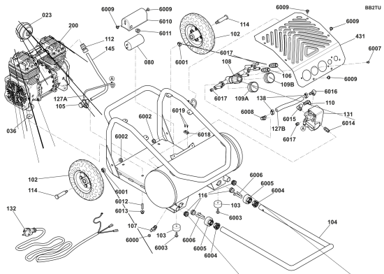 DEWALT Ersatzteile KOMPRESSOR DXCMS20045US Typ: 1 QU