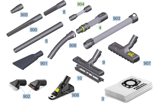 KÄRCHER Ersatzteile Nasstrockensauger WD 3 P V-17/4/20 Extension (YYY) *EU 1.628-178.0 WD 3 P V-17/4/20 Extension (YYY) *EU