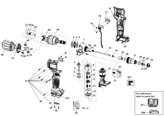 DEWALT Ersatzteile NIETER DCF403B Typ: 1 QU