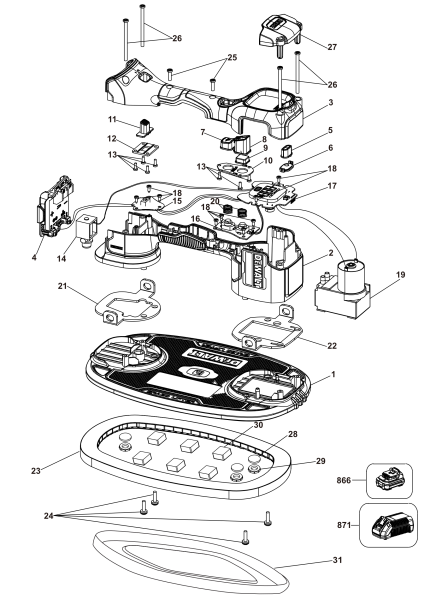 DEWALT Ersatzteile VAKUUMHEBER DCE592D1 Typ: 1 QU