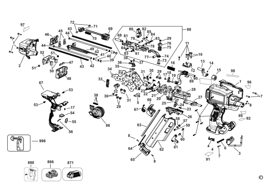 DEWALT Ersatzteile NAGLER DCN950N Typ: 1 XJ
