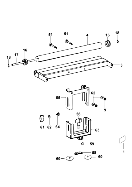 DEWALT Ersatzteile WALZENHALTERUNG DW7027 Typ: 3 QU