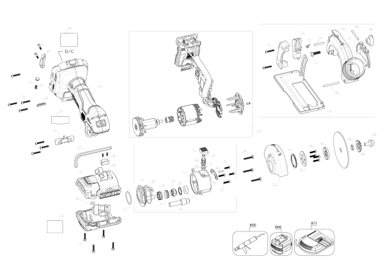 DEWALT Ersatzteile ABSCHNEIDESTÄNDER DCS438E2T Typ: 1 QW