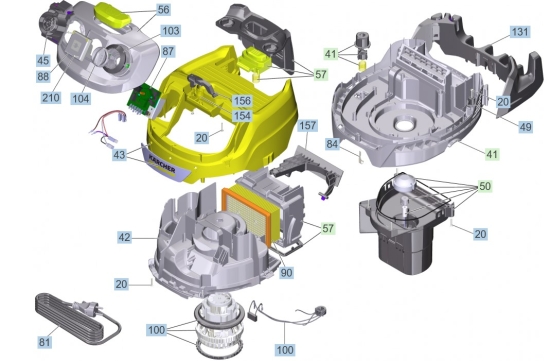 KÄRCHER Ersatzteile Nasstrockensauger WD 6 P S V-30/8/22/T Ren. (YSY) *EU 1.628-376.0 WD 6 P S V-30/8/22/T Ren. (YSY) *EU