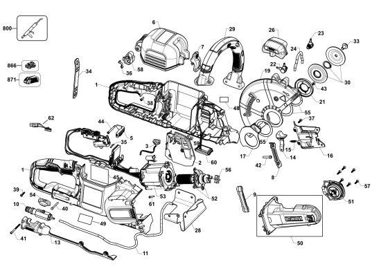 DEWALT Ersatzteile SCHNITTSÄGE DCS692B Typ: 2 QU