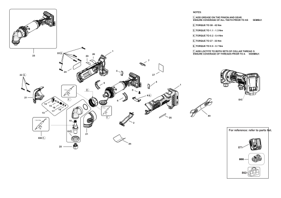 DEWALT Ersatzteile WINKELSCHLEIFER DCG422B Typ: 1 QU