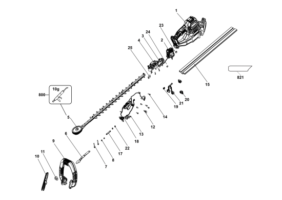 DEWALT Ersatzteile HECKENSCHERE DCMHT573N Typ: 1 XJ