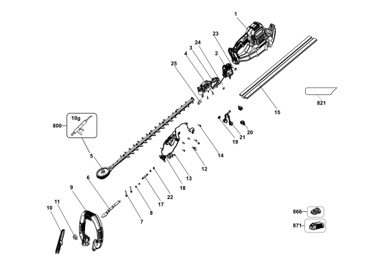 DEWALT Ersatzteile HECKENSCHERE DCMHT573X1 Typ: 1 QW