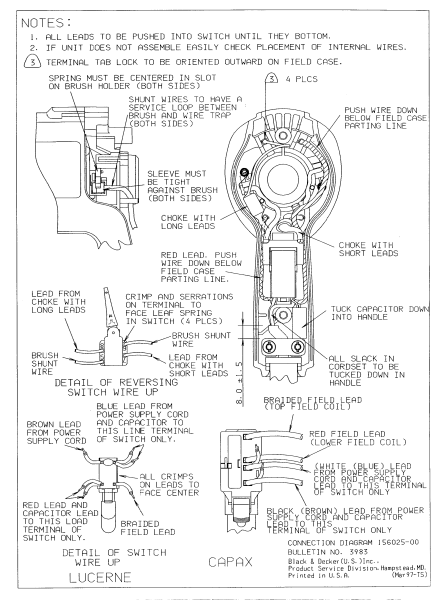 DEWALT Ersatzteile SCHRAUBENDREHER DW259-46 Typ: 1 QU