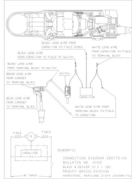 DEWALT Ersatzteile RIGHT ANGLE DRILL DW160 Typ: 1 QS
