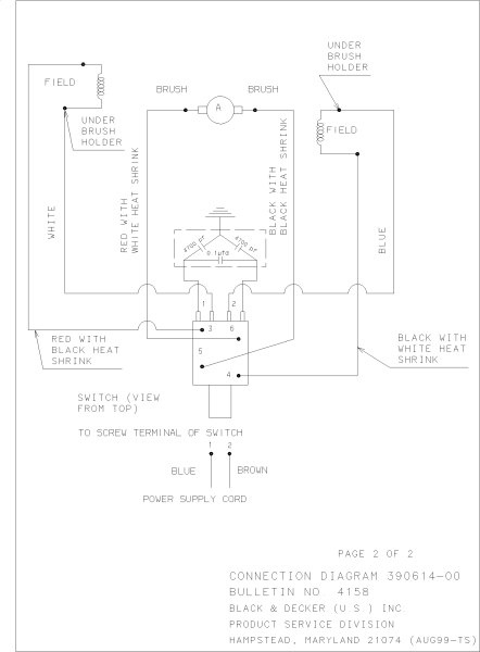DEWALT Ersatzteile MISCHER DW130 Typ: A2 XW