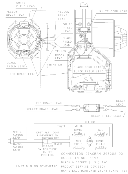 DEWALT Ersatzteile GEHRUNGSSÄGE DW705 Typ: 6 QU