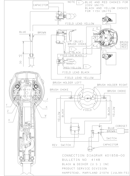 DEWALT Ersatzteile BOHRER BM19E Typ: 2 QS