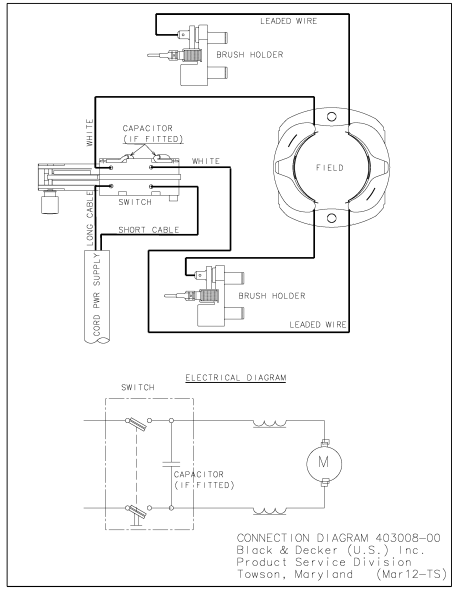 DEWALT Ersatzteile WINKELSCHLEIFER DW831 Typ: 1 QU