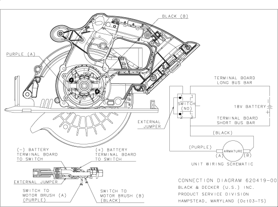 DEWALT Ersatzteile DC390KA Typ: 1 QW