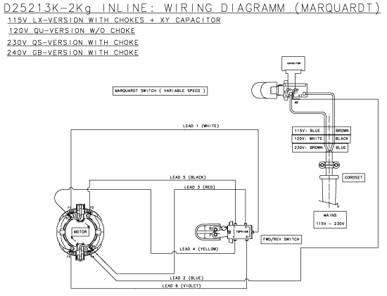 DEWALT Ersatzteile DREHHAMMER D25213K Typ: 10 QU