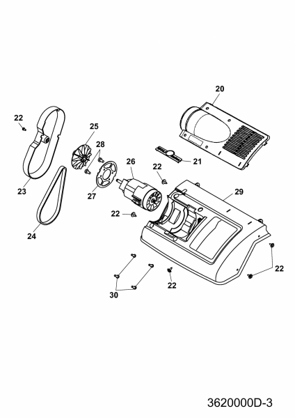Ersatzteile WOLF-Garten Rasenlüfter UL 33 E Typ: 3620000 Serie D  (2007) Elektromotor, Keilriemen 