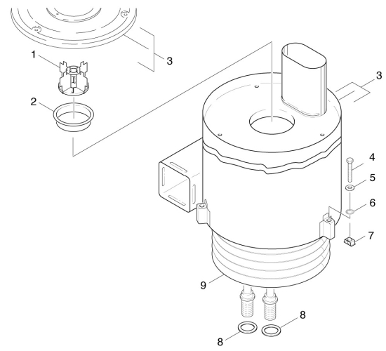 KÄRCHER Professional Ersatzteile Hochdruckreiniger Heisswasser HDS 697 CI+D.S. EU 1.962-912.0 Durchlauferhitzer
