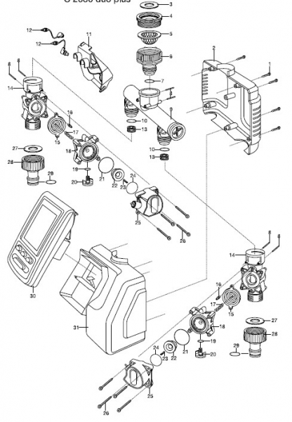 Ersatzteile GARDENA Bewässerungscomputer C 2030 plus 1874