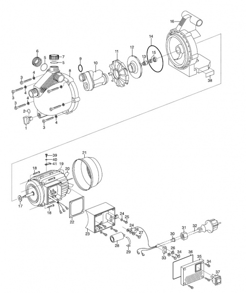 Ersatzteile GARDENA Gartenpumpe 3000/4 Jet 1422