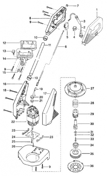 Ersatzteile GARDENA Turbotrimmer 350 Duo 2558