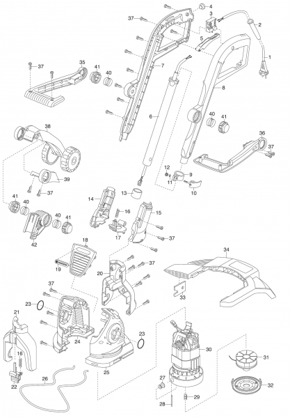 Ersatzteile GARDENA Turbotrimmer ComfortCut 450 8847