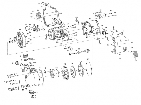 Ersatzteile GARDENA Gartenpumpe 4000/5 Jet 1432