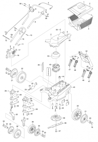 GARDENA Ersatzteile Rasenmäher 34 E basicMove 4032