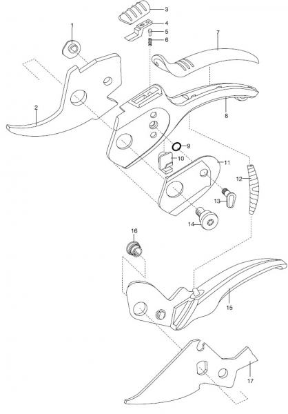 Ersatzteile GARDENA Comfort Gartenschere Kurzkopf 8788