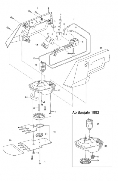 Ersatzteile GARDENA V12 Rasenschere RS 10 2150/2252