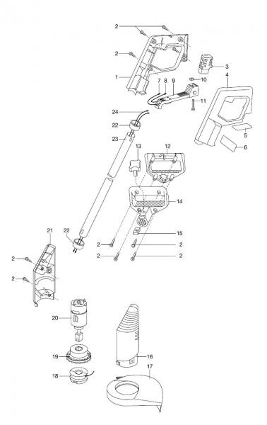 Ersatzteile GARDENA V12 Trimmer TL 21 2169/2263